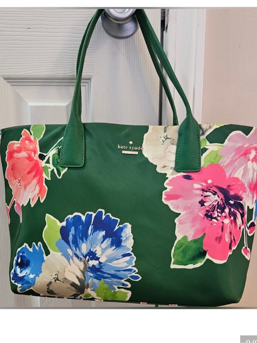 kate spade Green Floral Tote